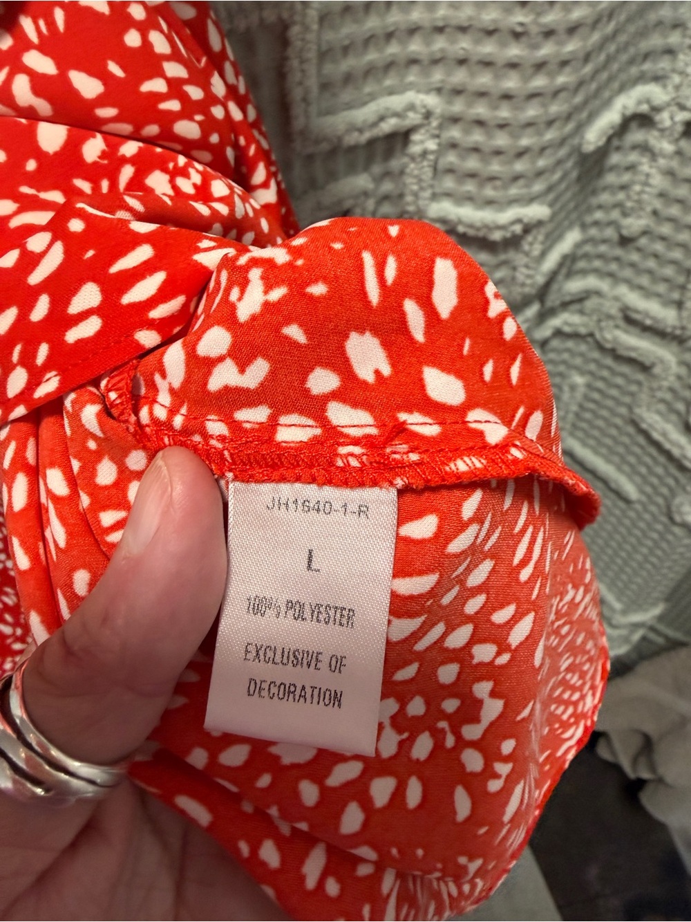 THML Poppy Red Printed Ruffle Wrap Dress - Picture 6 of 7